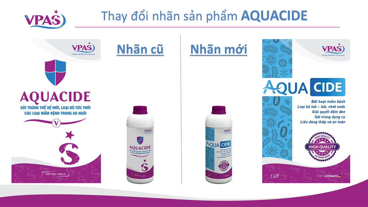 Thay đổi mẫu mã nhãn AQUACIDE